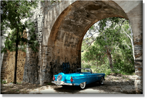 1956 Ford Thundrbird para reportajes fotograficos