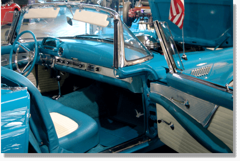 56 Tbird interior
