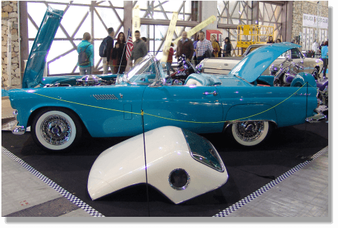 Peacock blue Tbird 1956