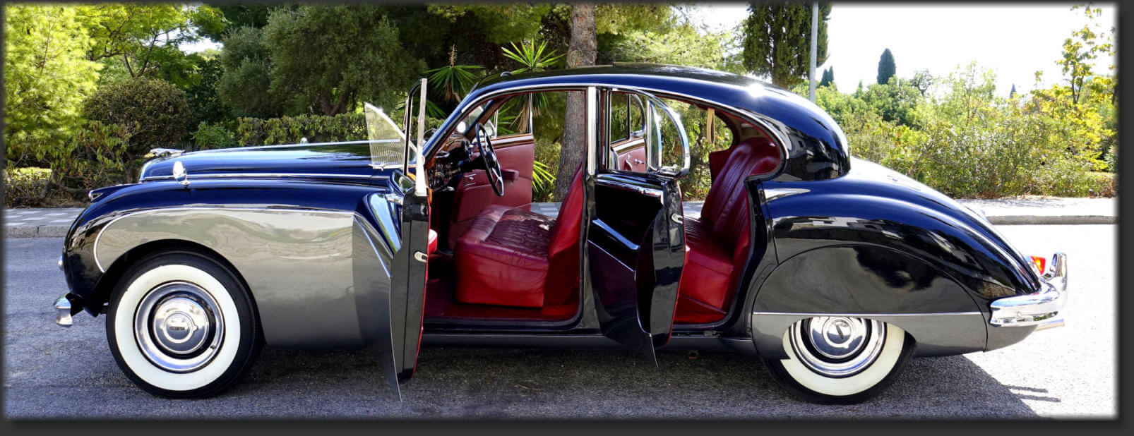 Alquiler coche clásico Jaguar para bodas, Malaga, Marbella