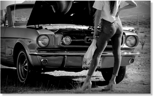 Muscle car americano para fotos en la provincia de Málaga