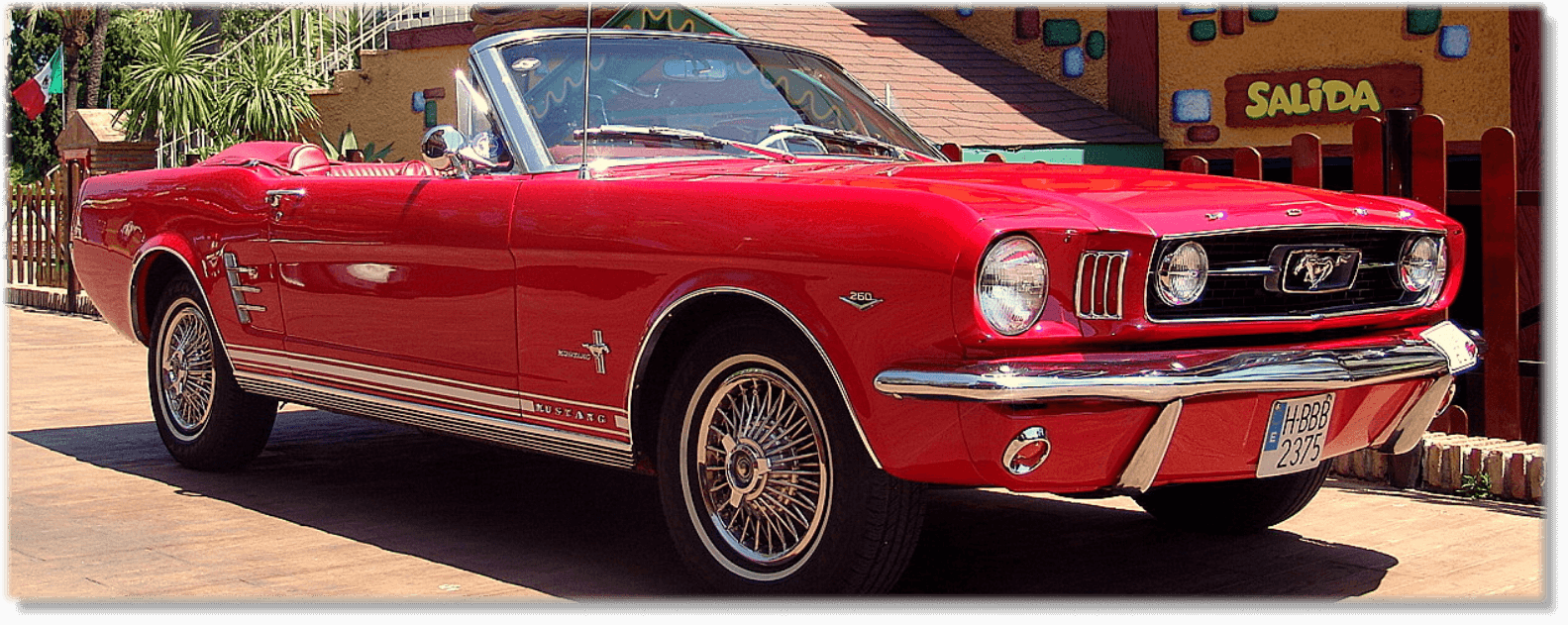 1966 Ford Mustang descapotable para bodas, videos musicales, fotografía, alquiler coche clasico