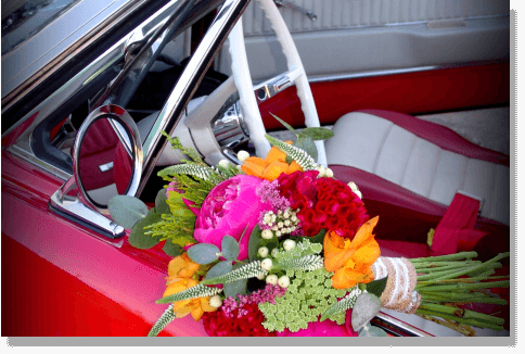 Automovil clasico para bodas