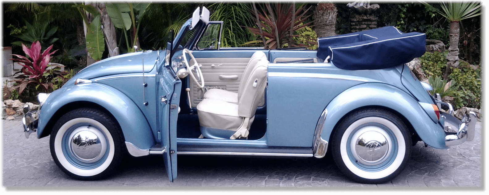 1966 Volkswagen Beetle, Escarabajo, descapotable para bodas, videos musicales, fotografía, en Malaga, Marbella