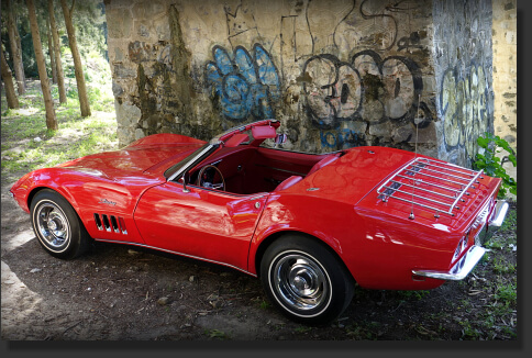 1968 Corvette Stingray C3 disponible para todo tipo de fotos en la Costa del Sol
