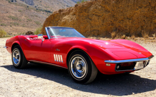 1968 Chevrolet Corvette Stingray convertible to hire in Andalucia